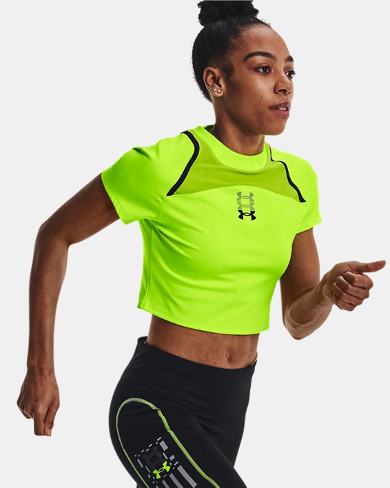 T-shirt court à manches courtes UA Run Anywhere pour femme, Green, pdpMainDesktop image number 0